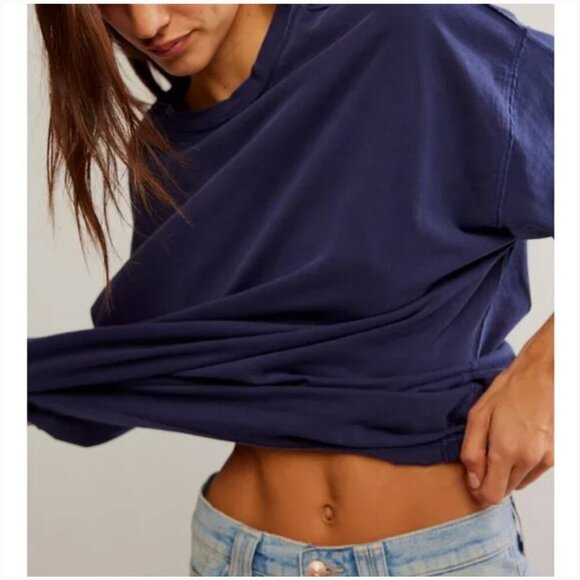 FREE PEOPLE NWT Devon Tee / Eclipse - small (oversized) - Picture 5 of 12